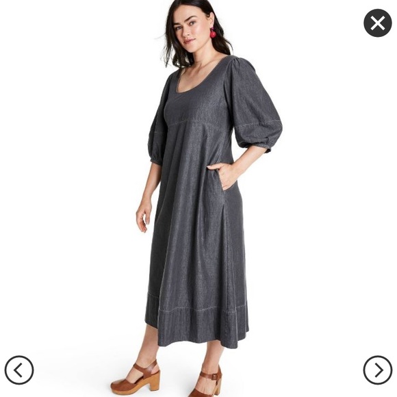 Rachel Comey X Target 3/4 Sleeve Denim Dress - Picture 2 of 8